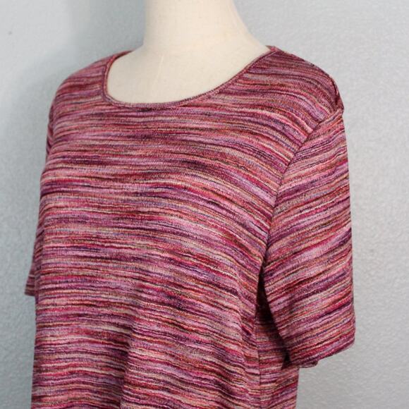 Allison Daley II Pink and Purple Heathered Blouse Size 2X - Picture 5 of 10